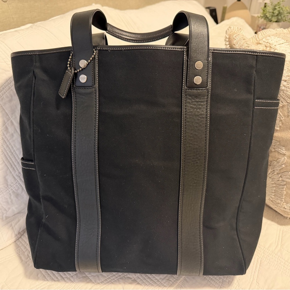 Coach Legacy Hampton large Canvas and Leather tote bag 19x13